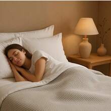 土耳其制造 特大号床罩 – 100% 纯棉 – 200x220 厘米 – 透气床罩 - 灰色 - 查看 4