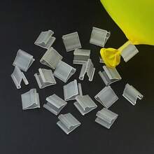 100个装白色乳胶气球夹密封夹气球配件气球密封扎带派对用品 - 彩色 - 查看 1