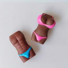 1/2pcs New Sexy Bikini Silicone Lighter Case, Lighter & Lipstick Protective Cover, Anti-Drop Silicone Sleeve, Smoking Accessories (Lighter Not Included)