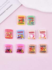 10pcs Mixed Fake Candy Snack Resin Pendant Earrings Necklace Accessories