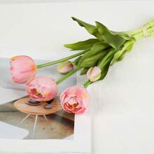 3pcs Artificial Tulips Real Touch,High-Quality Hot In Saudi Arabia Hotel Office Home Decorations, Wedding Bouquets, Dining Table Decor