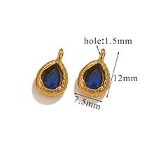 Mặt dây chuyền thép không gỉ 304 1/5 carat có 12 viên đá quý cung hoàng đạo với pha lê tổng hợp nhiều màu mạ vàng 18K, mặt dây chuyền trang sức bằng thép không gỉ dành cho nữ, mặt dây chuyền phụ kiện thủ công DIY - Nhiều màu - Xem 11