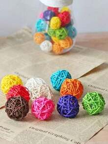 2/3/5pcs Rattan Ball Toys, 5cm Parrot Foot Grab & Chew Small Ball Toys, Rattan Parrot Toys - View 9