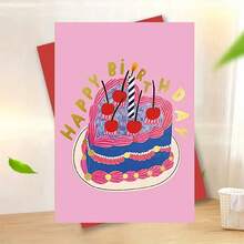 2D phẳng, 1 tấm thiệp chúc mừng sinh nhật kèm bánh và nến, bao gồm phong bì màu hồng - Thiệp chúc mừng phẳng 2D dành cho gia đình và bạn bè, hoàn hảo cho sinh nhật, lễ kỷ niệm và quà tặng, trang trí tiệc sinh nhật, thiệp kỷ niệm, kiểu chữ vui tươi, minh họa nhiều màu sắc, phẳng 2D - lý tưởng cho bất kỳ ai (kèm phong bì + thiệp chúc mừng)" (11cm x 16cm) Thẻ quà tặng Giáng sinh" Một món quà phù hợp cho tất cả mọi người Một tấm thiệp phù hợp để tặng cho đồng nghiệp - nhiều màu - Xem 14