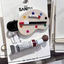 Cute Creative Stationery Oil Paint Brush Bangs Clip Hair Clip Hair Accessories - 顏料髮夾一組(米白色) - 查看 6