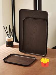 Bandejas de alta calidad con textura de madera, vajilla y bandejas para almacenar pan para el hogar, bandejas rectangulares para almacenar tazas de agua y té para la casa de té, bandejas para pasteles y comidas para la pastelería, bandejas para servir comida en fiestas.