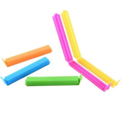 Food Bag Clip, Random Color, Plastic Sealing Clip, Tea Clip, Food Preservation, Reusable Moisture-Proof And Dustproof Clip. Suitable For Various Plastic Bags And Snack Bags, It Can Be Used As A Kitchen Storage Clip.