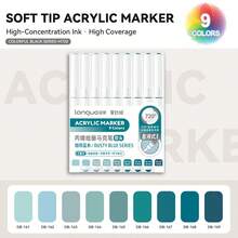 Set di 171 colori di pennarelli acrilici liquidi diretti Languo, penne riempitive con testina morbida e capacità elevata, colori macaron, grigio, marrone e colorati, adatti per studenti, pittura di personaggi dei cartoni animati, impermeabili per carta, arte fai-da-te, graffiti su pietra, vetro e ceramica, disponibili in 207 colori, idea regalo, essenziali per il ritorno a scuola, forniture per l'arte di San Valentino, set di cancelleria