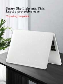 Transparent Protective Case Set Compatible With Apple Laptop Air 13.3-A1932/A2179/A2337 Models, Minimalist Glitter Design