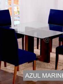 6-Piece Chair Cover Kit In Gel Mesh - Blue - View 3