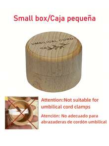 Wooden Baby Fetal Hair Umbilical Cord Memorial Box Carved Memorial Box Baby Shower Favors Newborn Christening Baby Gift Fetal Hair Box Baby Shower Easter Gifts Things For Girls And Boys - 木質色 - 查看 8