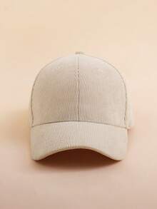 1pc Versatile Corduroy Baseball Cap, Warm Outdoor Cap For Kids - 1PC - View 17