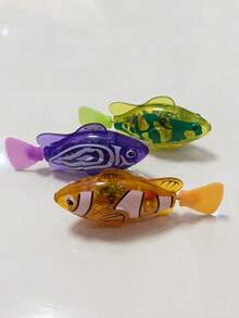 4-Color Electric Simulation Fish Cat Toy, Automatic Swimming Fish Toy, Waterproof Bathroom Toy, Sensor Swinging Fish With Lighting, Batteries Included