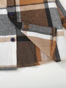 男童格子休闲长袖衬衫