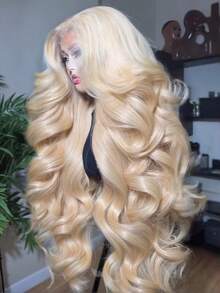 Body Wave 13x6 HD Transparent 613 Lace Frontal Human Hair Wig Honey Blonde Color Brazilian 13x4 Lace Front Wig For Women - S613 - 查看 1