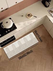 One Silica Gel Kitchen Mat With A High-End Simple Line Block Mosaic Pattern, Cushioned Anti-Fatigue Kitchen Rug, Quick-Drying Non-Slip Water-Absorbing, Suitable For Kitchen, Bathroom, Entranceway, Laundry Room Etc. - Multicolor - View 15
