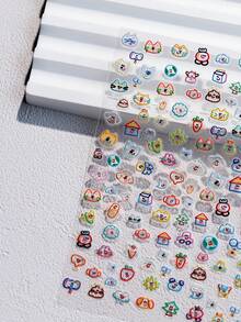 1pc Cute Cartoon Sticker Set With Various Animal Elements, Decorative For Notebook, Planner, Phone, Etc.