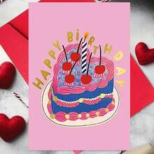 2D phẳng, 1 tấm thiệp chúc mừng sinh nhật kèm bánh và nến, bao gồm phong bì màu hồng - Thiệp chúc mừng phẳng 2D dành cho gia đình và bạn bè, hoàn hảo cho sinh nhật, lễ kỷ niệm và quà tặng, trang trí tiệc sinh nhật, thiệp kỷ niệm, kiểu chữ vui tươi, minh họa nhiều màu sắc, phẳng 2D - lý tưởng cho bất kỳ ai (kèm phong bì + thiệp chúc mừng)" (11cm x 16cm) Thẻ quà tặng Giáng sinh" Một món quà phù hợp cho tất cả mọi người Một tấm thiệp phù hợp để tặng cho đồng nghiệp - nhiều màu - Xem 11