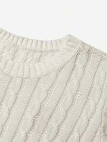 Women's Knitted Long Sleeve T-Shirt, Freeform Style, Fashionable & Minimalist, Suitable For Business, Casual, Commute, Elegant Vacation Wear, Warm, High-End, Versatile, Slimming, Victory Day, Cute, Retro Korean Style