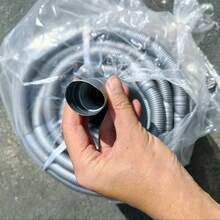 30m Rolle aus dickem PE-Material Klimaanlagen Ablaufschlauch mit Gewinde, weicher Schlauch, Innendurchmesser 16-18mm, grau