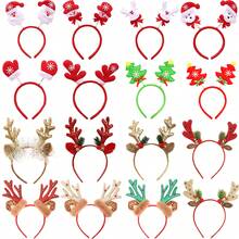 6pcs/12pcs Christmas Headbands And Costume Headwear, Deer Ears, Xmas Santa Christmas Accessories Decorations Party Favors, Cute Christmas Head Hat Toppers, Great Fun And Festive For Christmas Party Favors And Holiday Photos Booth - Multicolor - View 9