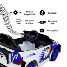 Electric Ride-On Car For Kids, Rally Car With Remote Control, Sound, Bluetooth, LED Light, 12V - Blue - View 4