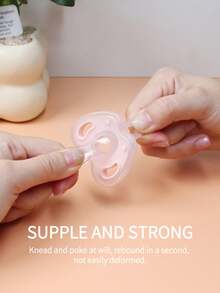 KUNT 3 Stücke Baby Schnuller + Schnuller Aufbewahrungsbox + Verlust-Verhinderer Kette, Baby Schnuller Box Kunststoff Schnuller Box Beißring tragbar