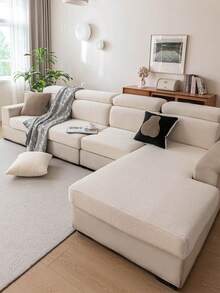 1 st stretchigt sofföverdrag, enfärgat nordisk stil 3D-design, lämpligt för alla årstider, hem och vardagsrum sofföverdrag halkfritt repfritt överdrag för vardagsrum sovrum arbetsrum soffa fåtölj loveseat schäslong - Beige - Visa 3