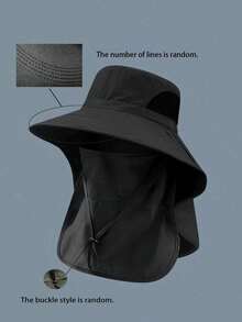 1 件男女通用纯色防晒徒步户外颈罩宽边钓鱼太阳帽，适合日常外出、徒步旅行、钓鱼 - 彩色 - 查看 17