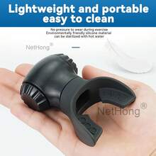 Breathing Exercise Device Lung Trainer Fitness Portable Adjustable Resistance UK - Black - View 6