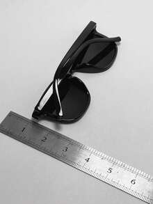 1 件/2 件/3 件/5 件女士迷你圆框超轻铆钉透明镜片抗疲劳时尚无度数眼镜，适合日常使用 - 电脑、电视、游戏、智能手机 - 黑色 - 查看 9