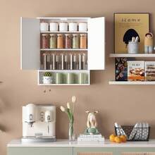 Bathroom Wall Cabinet,Modern Wall Mount Bathroom Cabinet Organizer Over The Toilet Storage With 2 Doors Adjustable For Bathroom, Living Room, Kitchen, Entryway,Laundry Room Home Furniture.Storage Cabinet - white02 - 查看 7