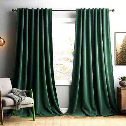 1pc Imported Dutch Velvet Fabric Curtain, 220gsm, Luxurious Room Window Decor, Heavy Blackout Curtain For Privacy In Winter