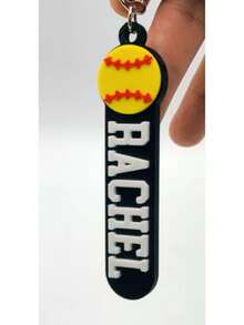 3D Printed Plastic Personalized Tennis Keychain/Keyring/Bag Tag/Name Tag