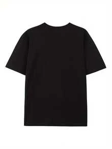 Camiseta gótica saludable de murciélago vampiro y luna para entrenamiento de bat gótico de gimnasio - Negro - Ver 3