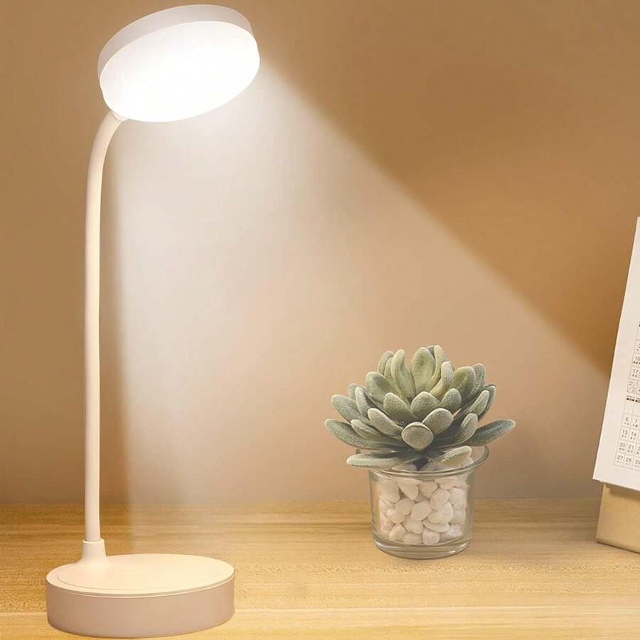 EstiloTendenciaLampara De Escritorio LED, LáMpara De Oficina Mesa, 360 °   Ajustable, Luz De Lectura Recargable, 3 Modos De IluminacióN, AtenuacióN TáCtil, ProteccióN Ocular, Para Trabajar, Estudiar, Leer, EscribirCalidad PremiumVersióN Mejorada - B - Ver 1