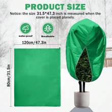 2Packs Large Plant Frost Protection Covers With Zipper - Extra Thick Winter Frost Blankets For Trees & Shrubs