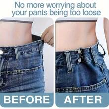2025 6-Piece Set Silver - Gray Invisible Adjustable Waist - Altering Brooch Set For Trousers. Includes Jeans Waist - Tightening Pins & Anti - Peek Seamless Metal Belt Clips, Quick - Release Tightening, Unlock New Fashion Postures
