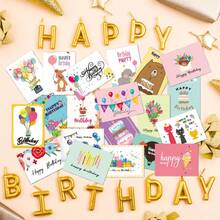 20pcs Bulk Birthday Cards With Envelopes - 4x6 Assorted Designs, Vibrant Colors & Unique Themes (Cute Animals, Cakes, Parties) - Personalizable Blank Inside For Messages - Perfect For Birthdays, Thank You Notes, Celebrations, Funny Birthday Cards, Celebration Stationery, Festive Card Designs, Colorful Illustrations