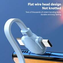 OIITH 3-In-1 Triangle Shape Design Fast Charging Charger Cable &Retractable Charging Cable, Built-In Hidden Phone Stand,TPE Charging Data Line Compatible With Iphone And More Series, High Efficiency Charge Cable Compatible With Iphone 14/13/12,Android,Compatible With Huawei/Vivo,Universal Efficient Charging Adapter