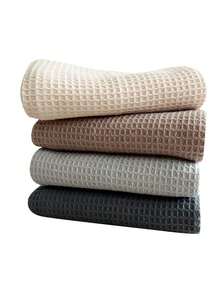 1 Piece Solid Color Waffle Dish Cloth Set, Teak Scrub Pad, Kitchen Towel, Small Square Towel, Dish Cloth, Non-Slip Mat Cloth, Suitable For Kitchen, Bathroom, And Other Cleaning Tasks - Multicolor - View 7