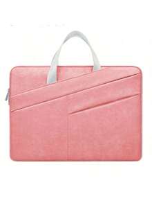 Premium Faux Leather Laptop Sleeve - Durable, Full-Open Design For 13-14 Inch Devices - Ideal For Daily Office Use, Exquisite, Laptop Bag Back To School