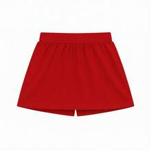 Kit 3 Shorts Skirt Cotton School Uniform For Children And Youth Girls Summer Size 1 To 16 - Red - View 5