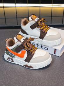 1 Pair Kids Casual Sneakers, Spring/Autumn 2025, Boys Loafers, New Low-Top Girls White Shoes, Soft Sole Versatile Sports Shoes