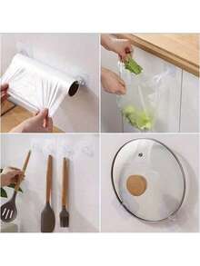 10 قطعة/20 قطعة/30 قطعة خطاطيف مثبتة على الحائط شفافة ذاتية اللصق، خطاطيف لتعليق الأبواب والجدران، تتحمل أحمال ثقيلة، رف منظم للمطبخ والحمام للكرفانات