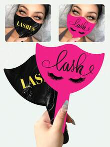 2Pcs Eyelash Technician Photo Prop Lash Picture Display Board Reusable PVC Handheld Lash Beauty Cards For Social Media Lash Tech Supplies Eyelash Tool, Gifts For Lash Techs - Multicolor - View 1