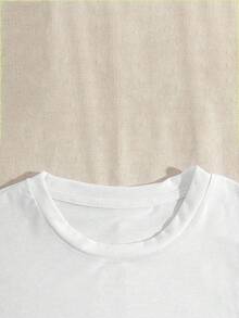 Women's Christmas Print Round Neck Short Sleeve Casual T-Shirt, Summer - White - View 5