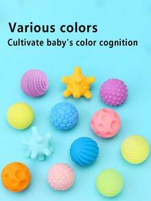 6件婴儿感官球，婴儿出牙玩具，蒙特梭利幼儿教育，婴儿戏水玩具球，按摩球