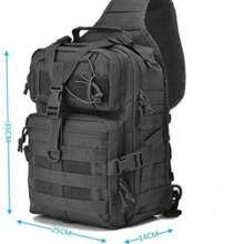 DESC Tactical Military Crossbody Bag 20L – Durable And Versatile Shoulder Bag 9316 - 黑色迷彩 - 查看 7
