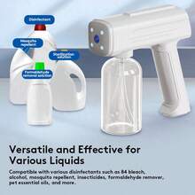 XO Chef Lab Continuous Sprayer Bottle With Ultra Fine Mist- Continuous Mister Spray Bottle For Hairstyling, Cleaning, Plants, Pets, Barbers, Salons, High Pressure Spray Bottle, Portable Refillable Mist Sprayer (Clear - 8.8Oz/268ml) - White-4Pcs - View 11